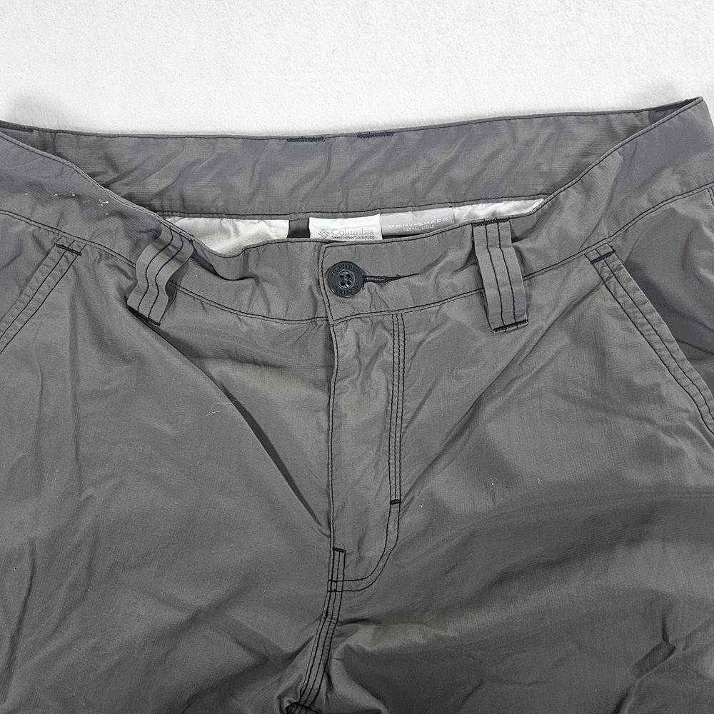 Columbia Mens Omni-Shade Cargo Pants Gray Hiking Outdoor 34x32